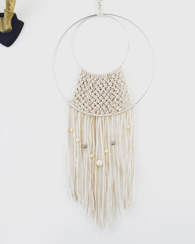 Noma macramé wandhanger ringen ecru