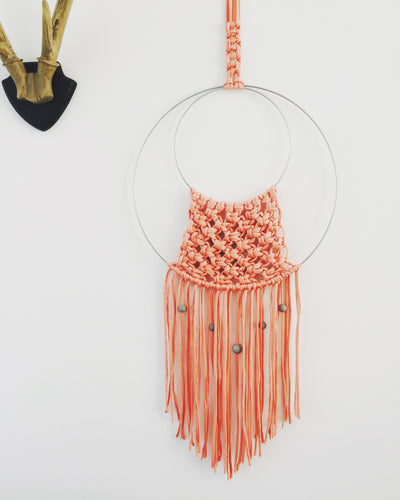 Noma macramé wandhanger ringen zalm