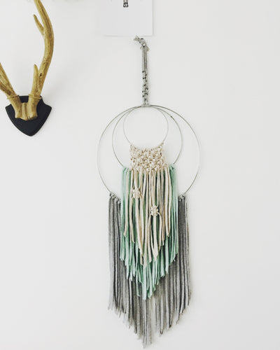 Noma macramé wandhanger ringen 3-laags