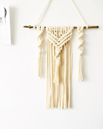 Noma macramé wandhanger katoen ecru