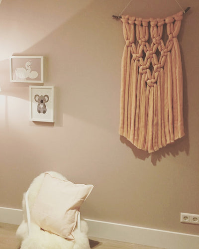 Noma macramé wandhanger zalm
