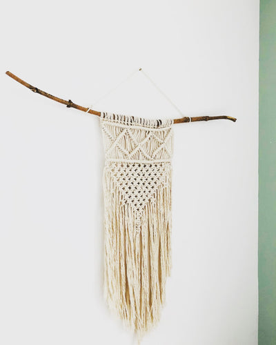 Noma macramé wandhanger kruis ecru